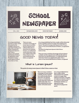 Perfect Elementary School Newspaper - free Google Docs Template - 242