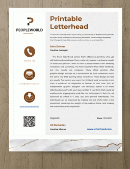 Printable Letterhead - free Google Docs Template - 404