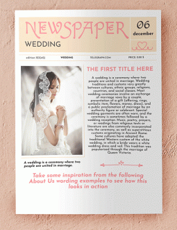 Newspaper Wedding - free Google Docs Template - 336