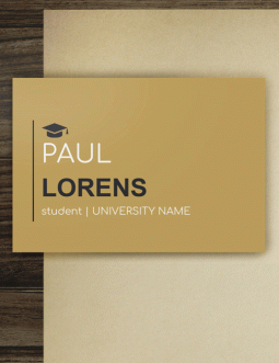 Student Business Card - free Google Docs Template - 201
