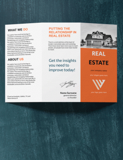 Tri-fold Real Estate Brochure - free Google Docs Template - 333