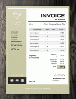 Well-designed Company Invoice - free Google Docs Template - 175