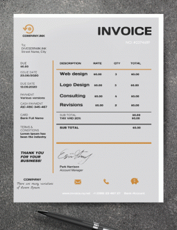 Business Style Invoice - free Google Docs Template - 139