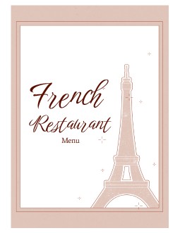 Elegant French Restaurant Menu - free Google Docs Template - 3307