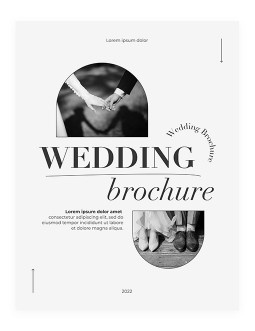 Black & White Wedding Brochure - free Google Docs Template - 3659