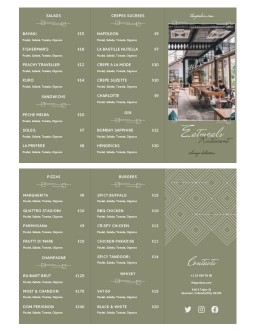 Green Elegant Restaurant Brochures - free Google Docs Template - 3697