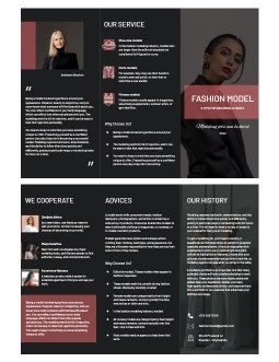 Fashion Model Brochure - free Google Docs Template - 2937