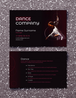 Dance Business Card - free Google Docs Template - 276