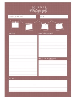 Brown Photography Journal - free Google Docs Template - 3303