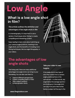 Low Angle Shot Article - free Google Docs Template - 3309