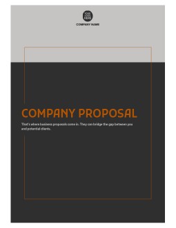 Dark Company Proposal - free Google Docs Template - 2963