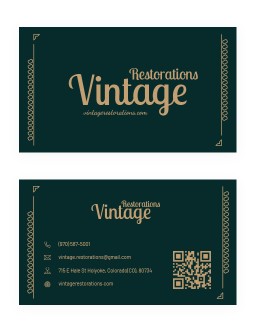 Rich Vintage Business Card - free Google Docs Template - 3435