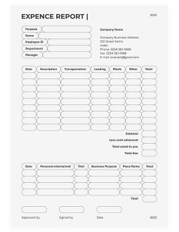 Simple Expense Report - free Google Docs Template - 3879