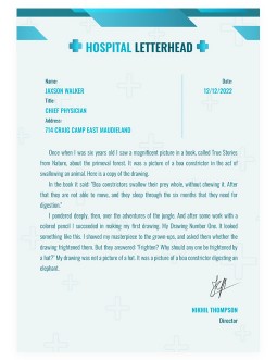 Hospital Letterhead - free Google Docs Template - 642