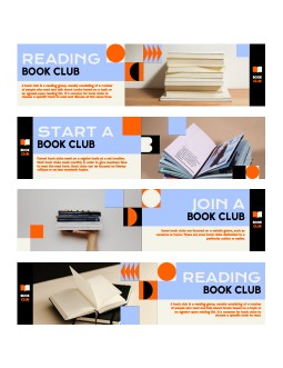 Book Club Header - free Google Docs Template - 3335