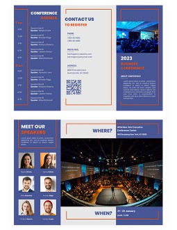 Modern Conference Brochure - free Google Docs Template - 3686