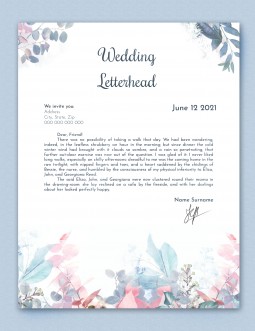 Wedding Letterhead - free Google Docs Template - 346