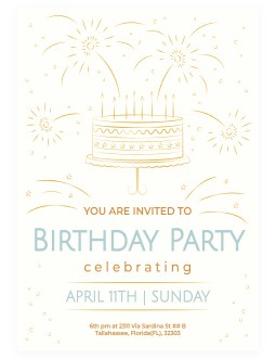 Linear Birthday Invitation - free Google Docs Template - 4235