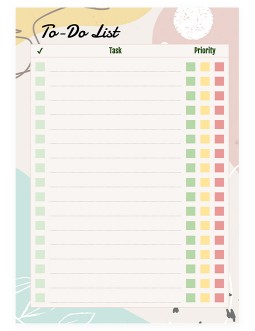 Priority To-do List - free Google Docs Template - 4098