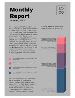 Grey Modern Monthly Report - free Google Docs Template - 3558
