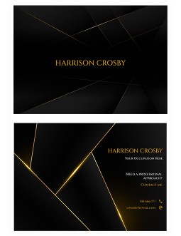 Black Luxury Business Card - free Google Docs Template - 4218