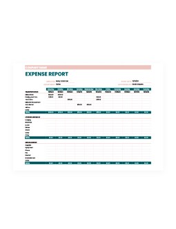 Beige and Green Expense Report - free Google Docs Template - 2550