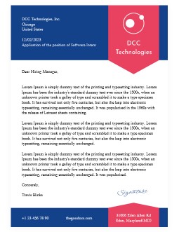 Red-Blue Cover Letter - free Google Docs Template - 4151