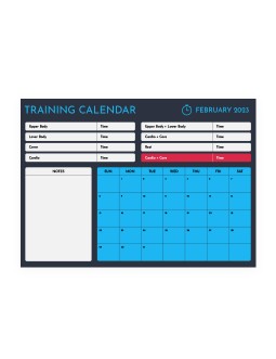 Minimalist Calendar Training - free Google Docs Template - 4149