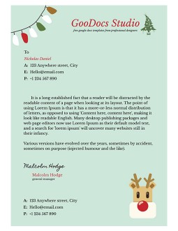 Attractive Christmas Letterhead - free Google Docs Template - 3486
