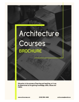 Architecture Courses Brochure - free Google Docs Template - 3699