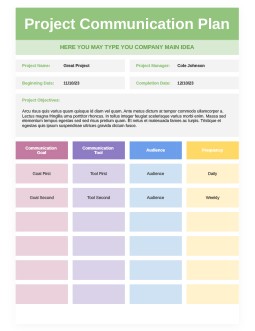 Bright Project Management Template - free Google Docs Template - 2807