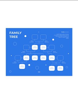 Blue Family Tree - free Google Docs Template - 4037
