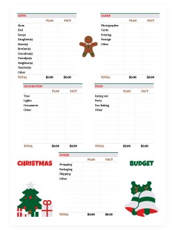 Funny Christmas Budget - free Google Docs Template - 1405