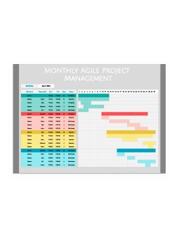 Bright Monthly Agile Project Management - free Google Docs Template - 2626