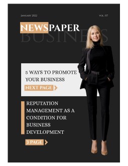 Elegant Business Newspaper - free Google Docs Template - 1466