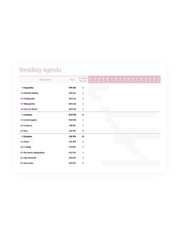 Pure Simple Wedding Agenda - free Google Docs Template - 2848