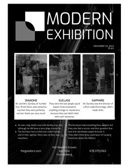 Modern Exhibition Handout Flyer - free Google Docs Template - 2985
