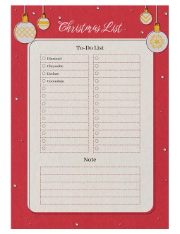 Red Christmas To-Do List - free Google Docs Template - 3702
