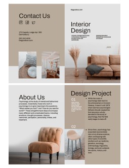 Modern Design Bi Fold Brochure - free Google Docs Template - 3777