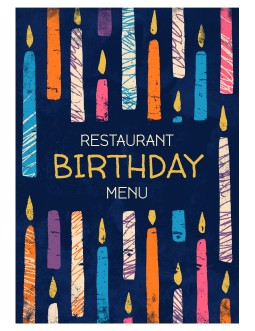 Illustrated Birthday Restaurant Menu - free Google Docs Template - 4202