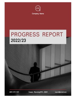 Dark Red Progress Report - free Google Docs Template - 3629