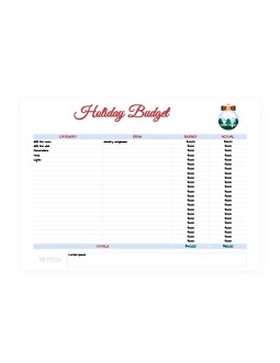 Simple Holiday Budget - free Google Docs Template - 1406