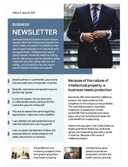 Blue Business Newsletter