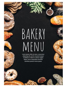 Dark Bakery Restaurant Menu - free Google Docs Template - 4190