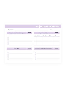 Light Project Status Report - free Google Docs Template - 2291