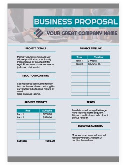 Restrained Colors Business Proposal - free Google Docs Template - 2928