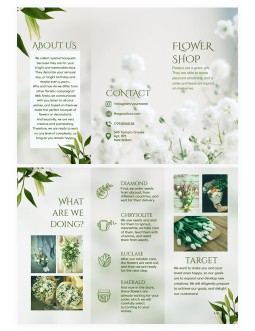 Flower Shop Trifold Brochure - free Google Docs Template - 2981