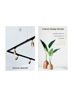 Minimal Interior Designer Business Card - free Google Docs Template - 3448