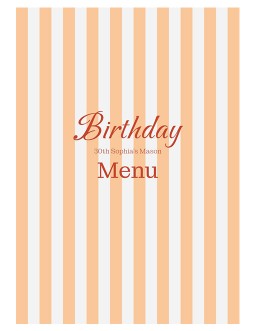 Gentle Birthday Restaurant Menu