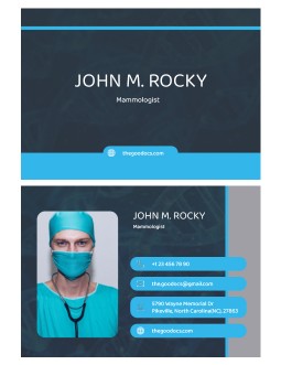 Stylish Medical Business Card - free Google Docs Template - 3623